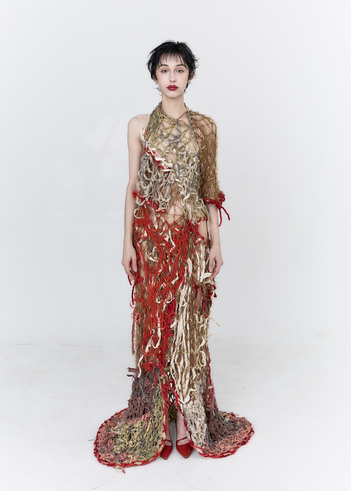 Hand knitted gown