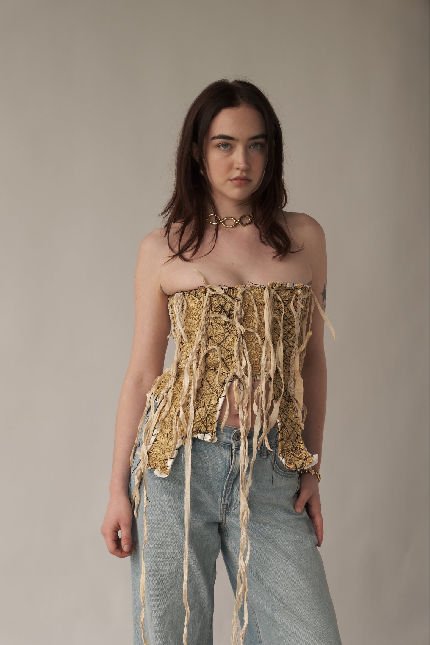 Gold corset
