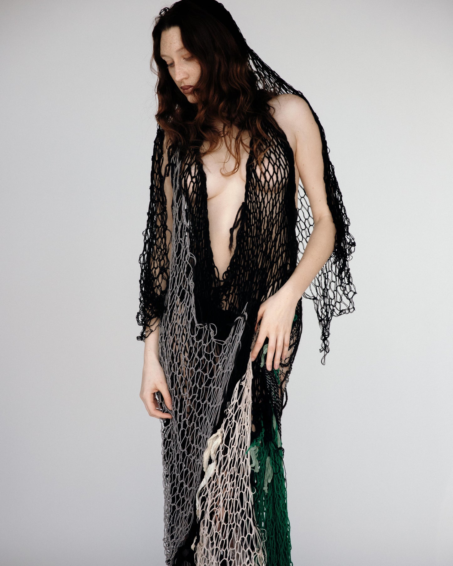 Hand knitted gown