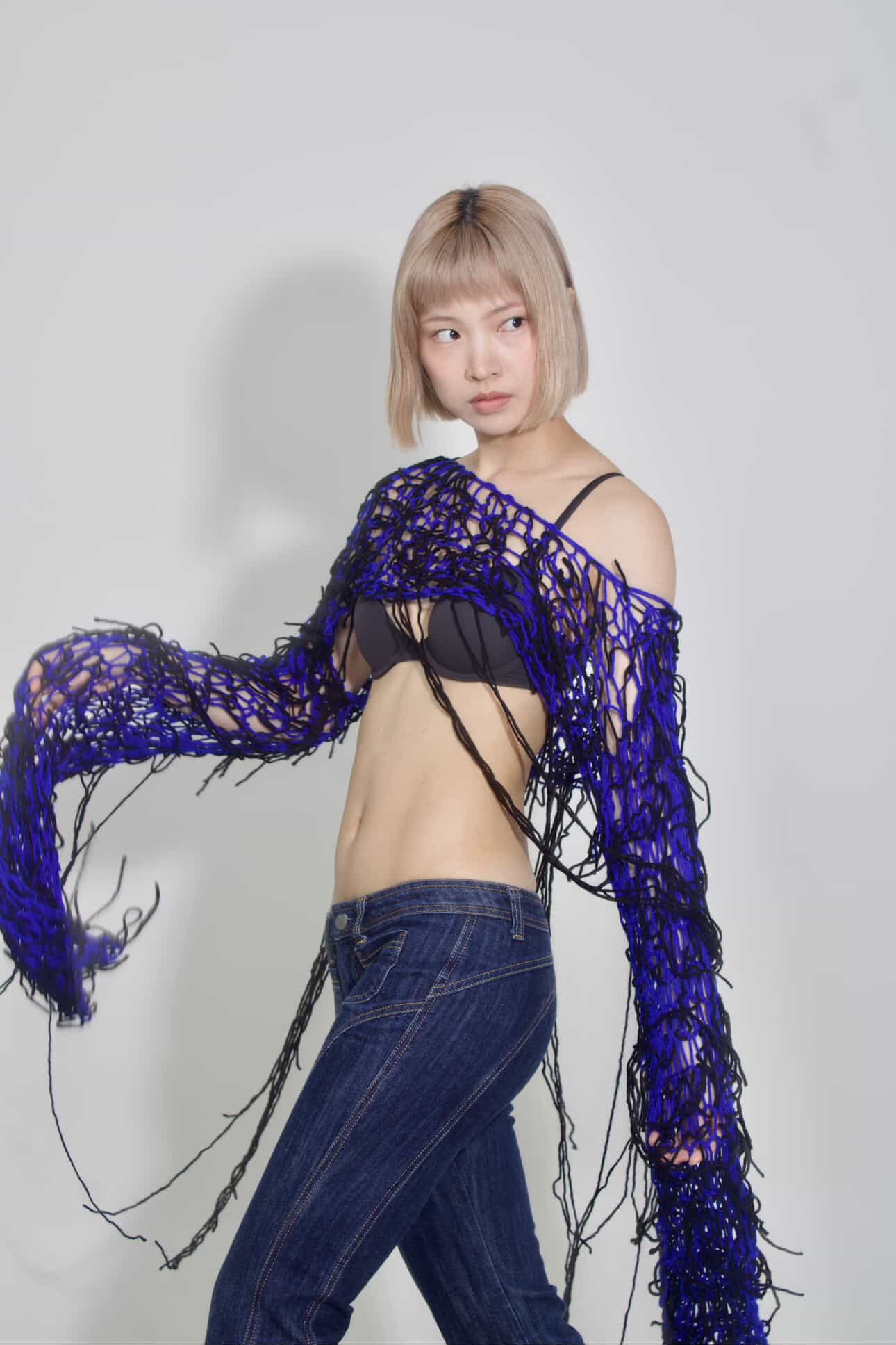 Dark blue top