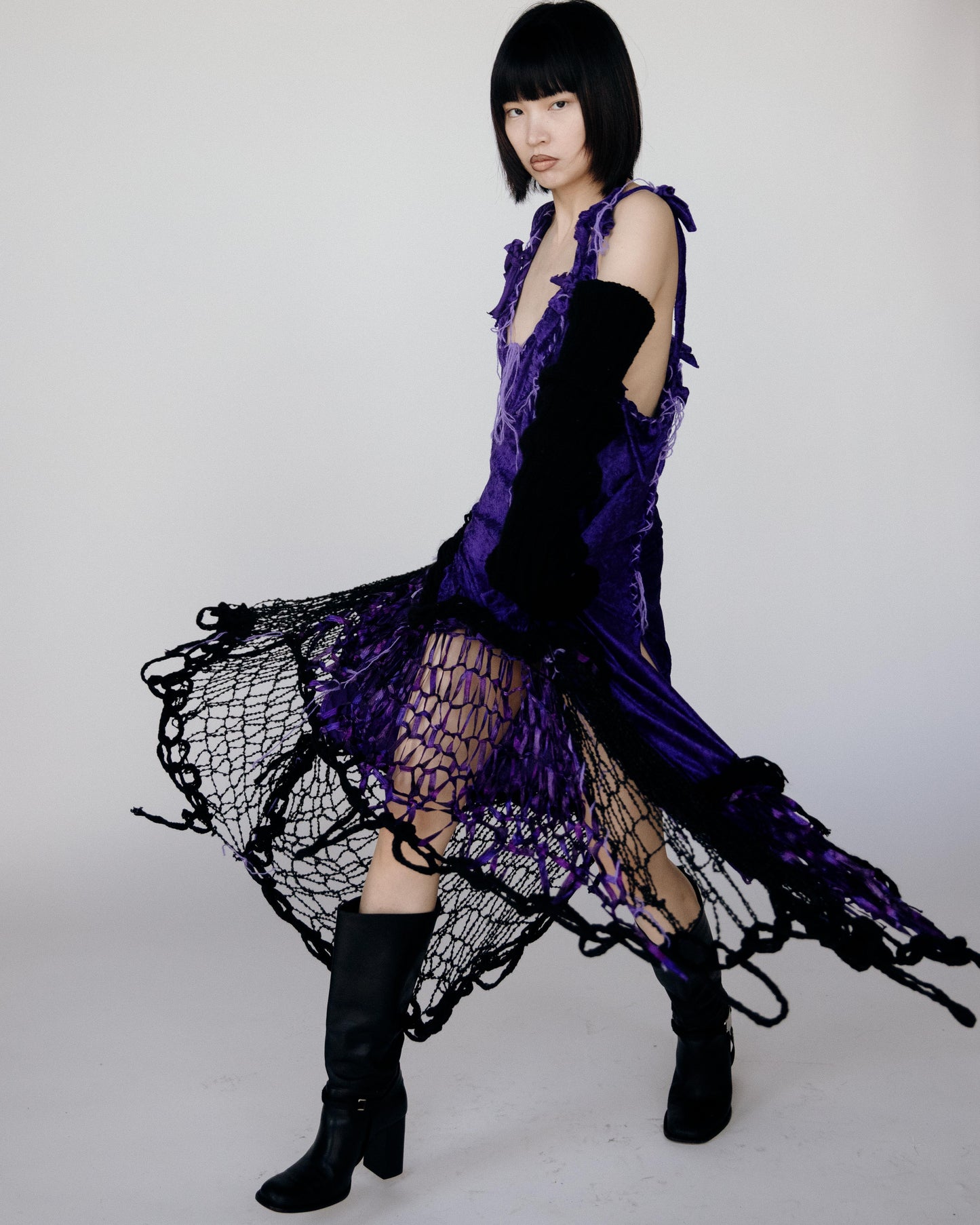 Velvet orchid dress