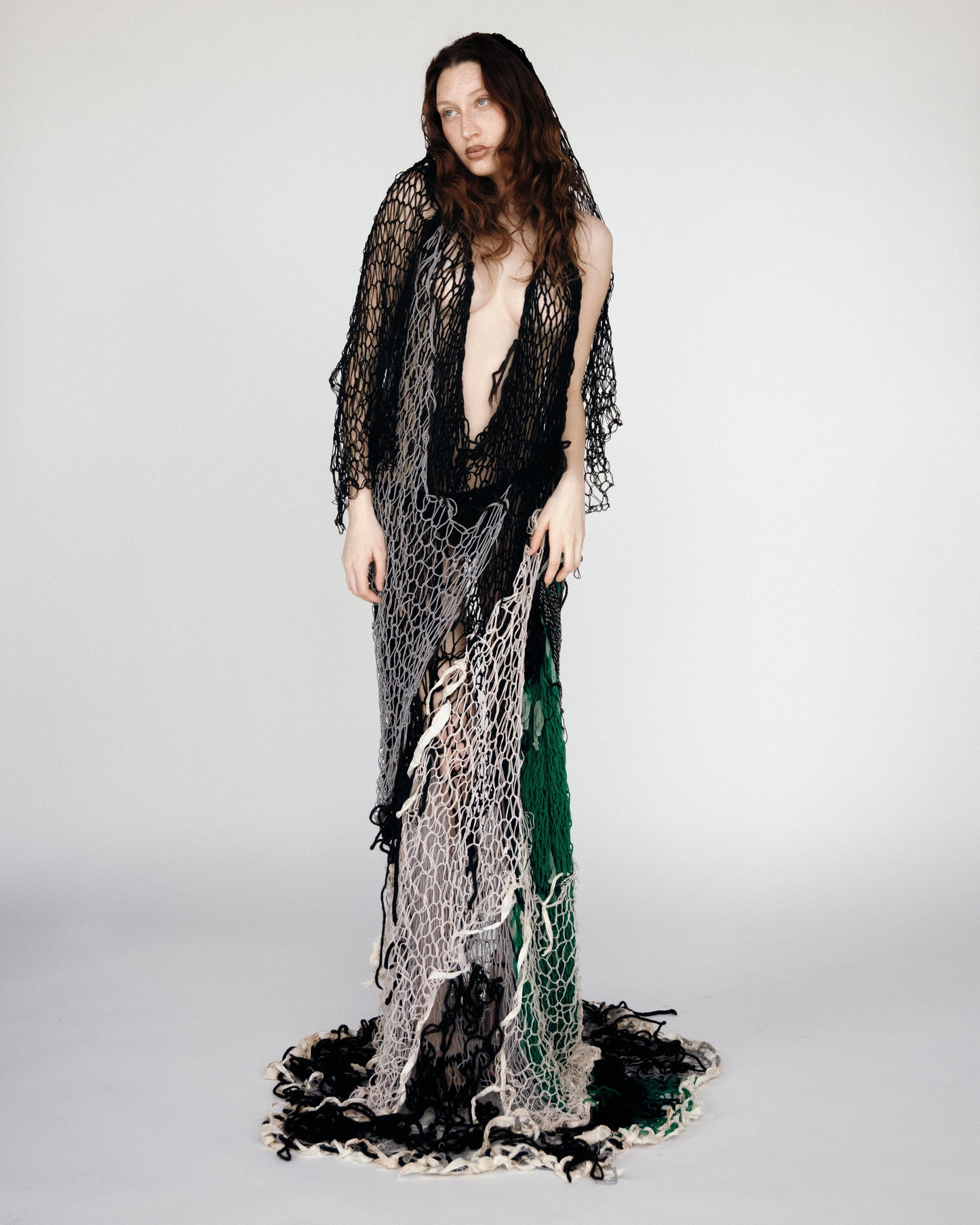 Hand knitted gown