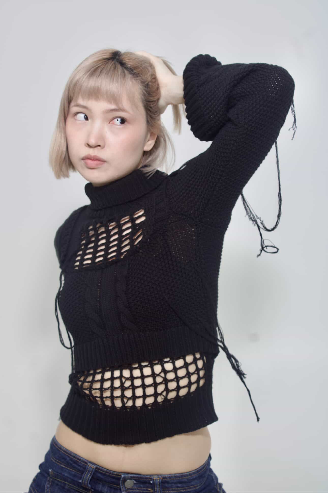 Black knitted top