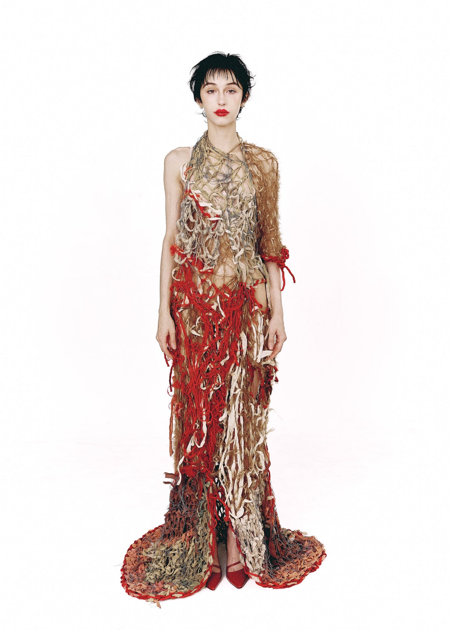 Hand knitted gown