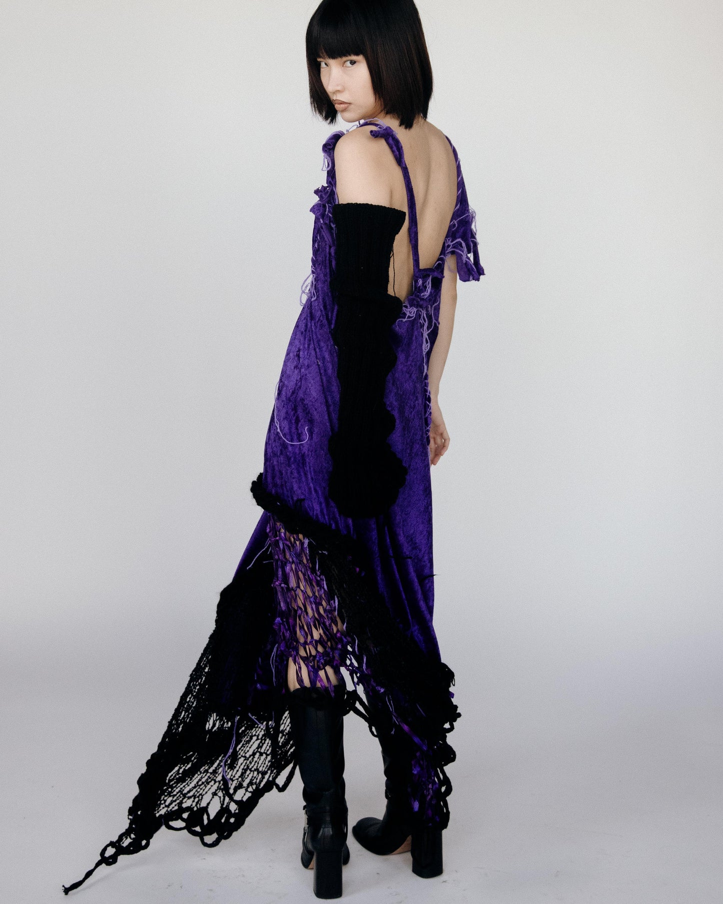 Velvet orchid dress
