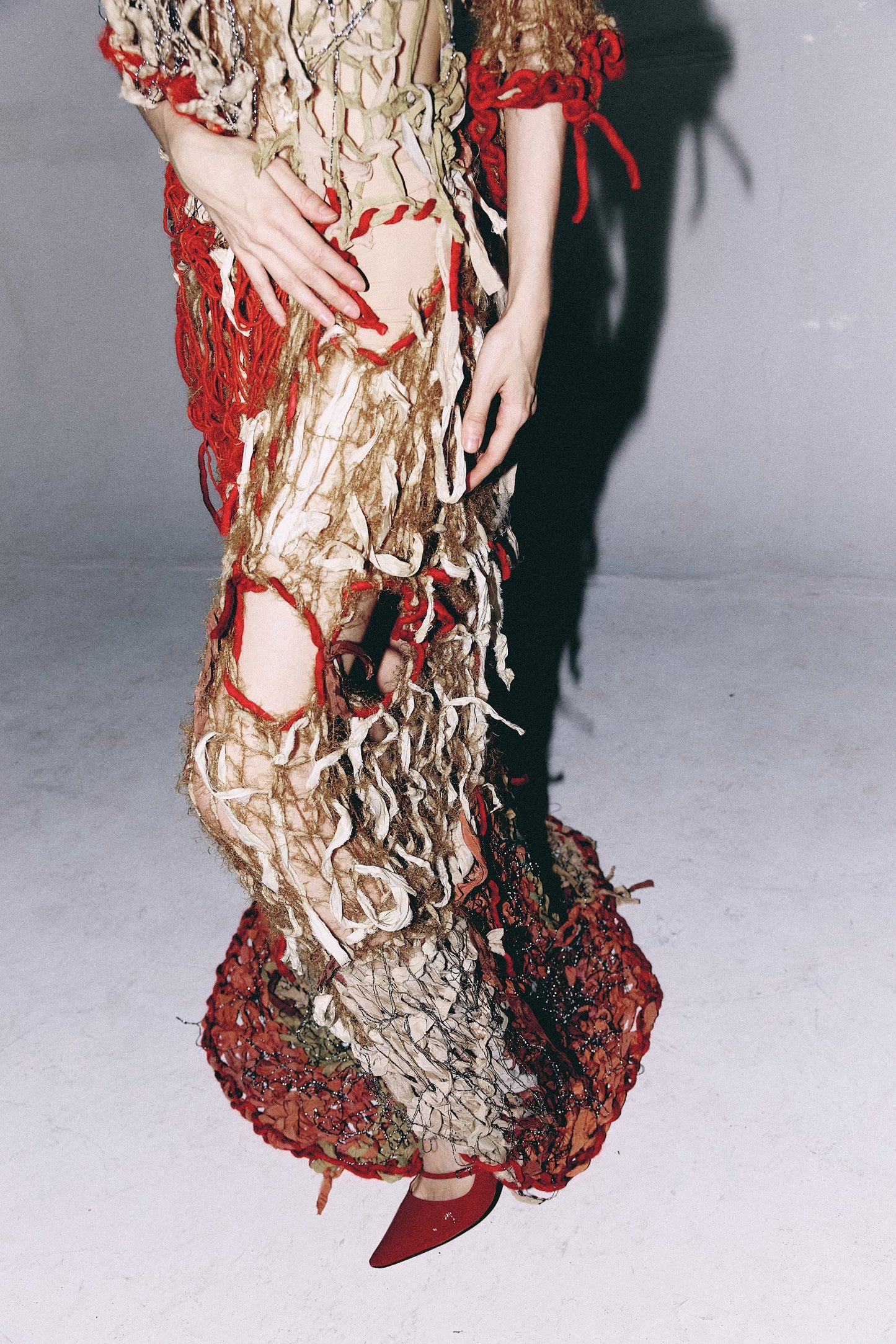Hand knitted gown