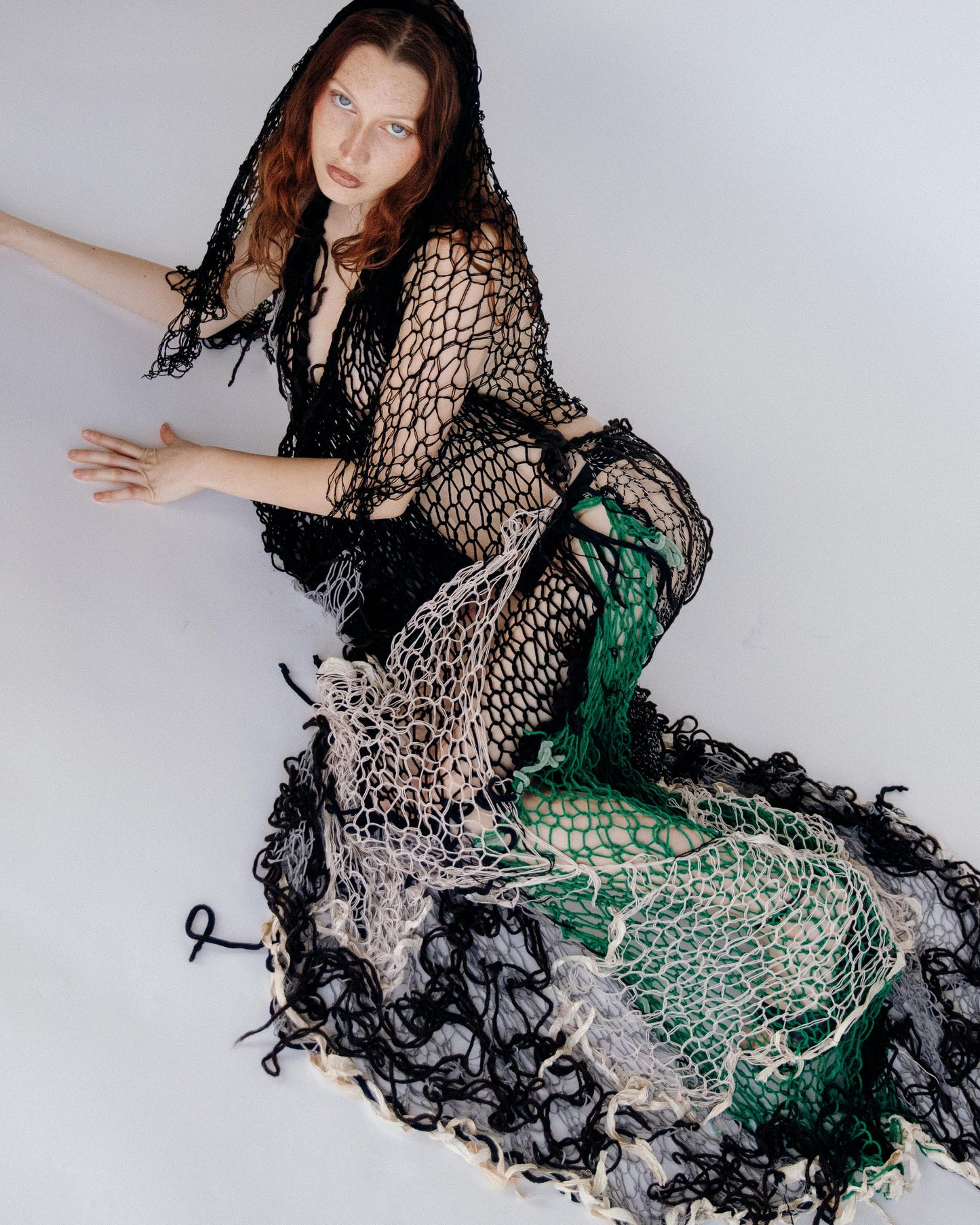 Hand knitted gown