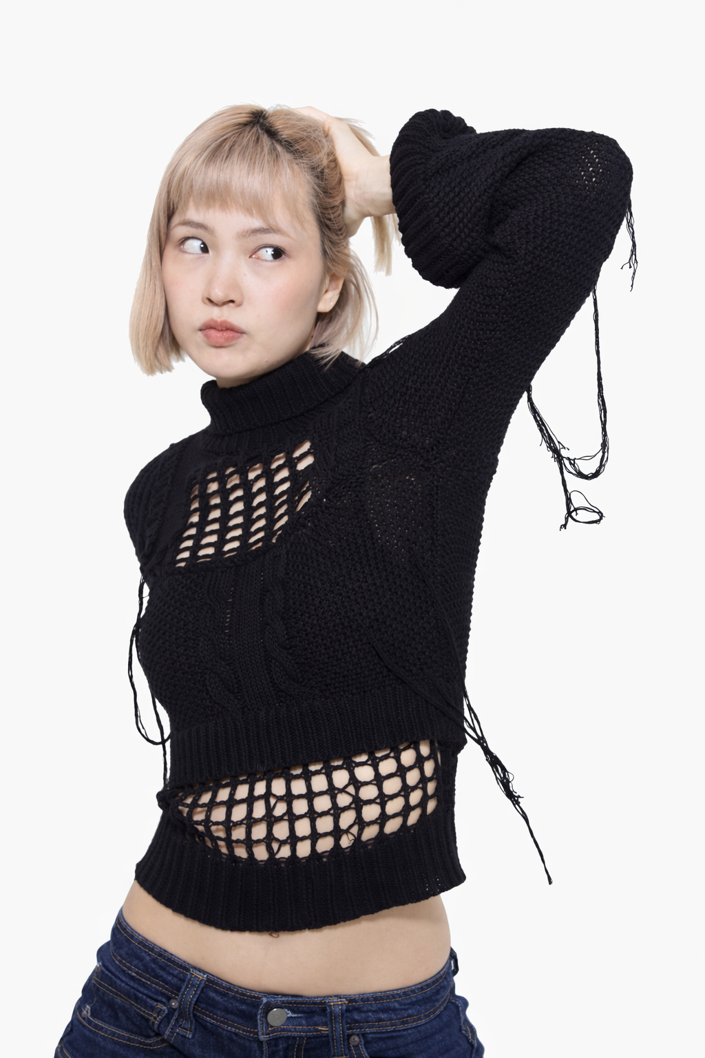 Black knitted top