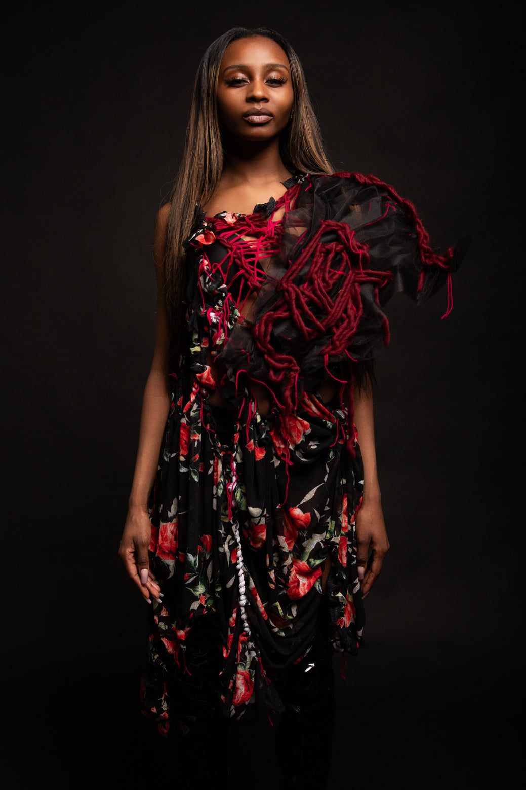 Red Floral Dress