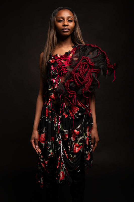 Red Floral Dress