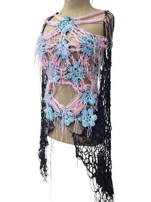 Threaded pink Top