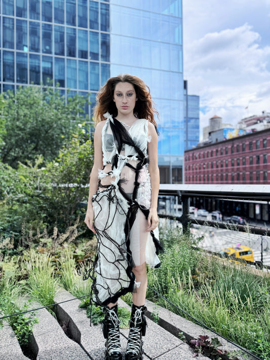 Black and white dress