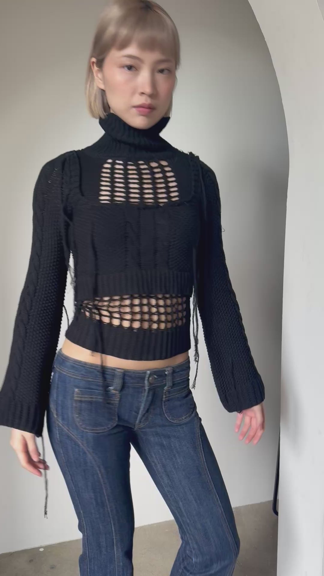 Black knitted top – Imurani